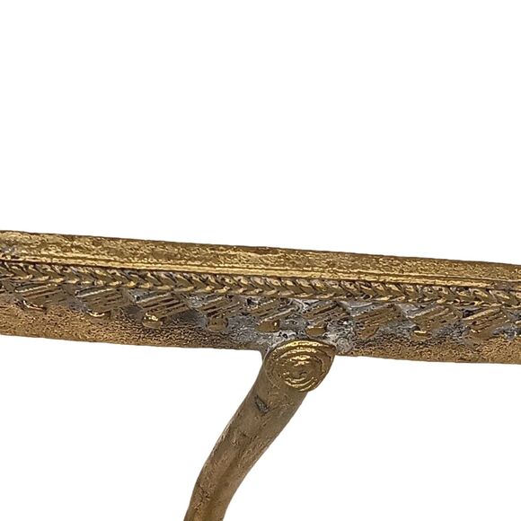 Vintage Brass Elephant Wall Key Hook Holder Dhokra Art Three Hooks  8.5" x 4" - Picture 5 of 13